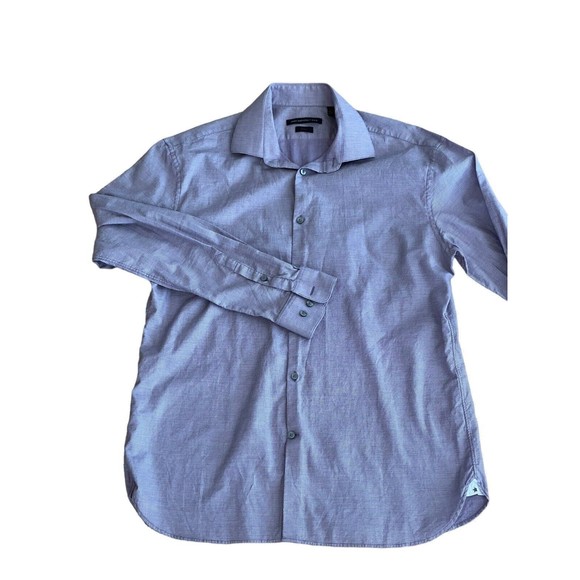 John Varvatos Slim Fit Button Down Lilac Size 16.5 34/35 Men’s Long Sleeve - Picture 6 of 10